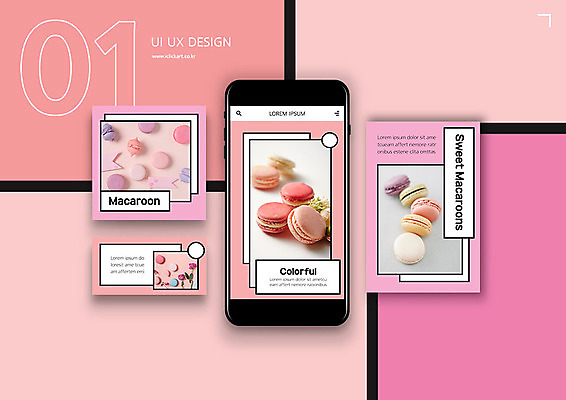 PSD 템플릿 배너템플릿 ZIP 음식 분홍색 웹템플릿 디자인시안 모바일 디저트 사람없음 스마트폰 세트 모바일템플릿 모바일웹 마카롱 소셜네트워크 소셜미디어 웹배너 모바일앱 SNS배너 모바일페이지 이미지템플릿 배너 컬러 핸드폰 스마트기기 페이지 파일형식