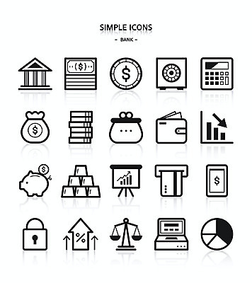 아이콘 지폐 돈 그래프 저울 사람없음 동전 돼지저금통 계산기 신용카드 지갑 돈자루 심플아이콘 은행 보안 상승 금고 원그래프 환율 금괴 ATM 모바일뱅킹 2D아이콘 AI파일 컨셉 문구용품 안전 금융 경제 장비 저금통 재산 황금 뱅킹 파일형식 벡터