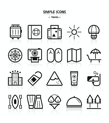 아이콘 음식 여행 지도 서류가방 자연 호텔 열쇠 산 사람없음 비키니 태양 카메라 캐리어 열기구 쪼리 나침반 선크림 오리발 잠수 노 심플아이콘 여권 비치베드 2D아이콘 AI파일 자연요소 수영복 가방 항공교통 숙소 전자제품 여행가방 화장품 샌들 생태계 선박 파일형식 벡터