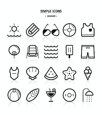아이콘 수영복 파도 반바지 조개 아이스크림 여름음식 불가사리 수박 사람없음 여름 선글라스 민소매 태양 목욕 서핑보드 부채 샴페인 비치볼 오리발 심플아이콘 비치베드 튜브 제철과일 2D아이콘 AI파일 자연요소 옷 계절 안경 음식 바다 상의 과일 바지 공 어패류 디저트 극피동물 바캉스용품 주류 청결 보드_스포츠 제철 파일형식 벡터 여름_계절