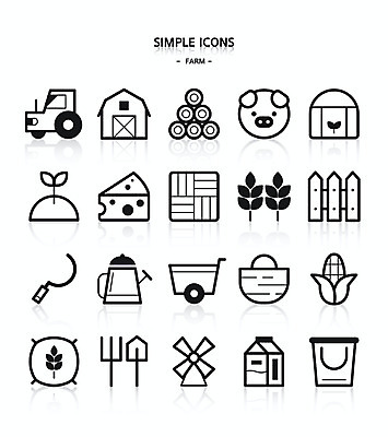 아이콘 밭 치즈 옥수수 사람없음 울타리 바구니 새싹 농사 수레 물뿌리개 우유 풍차 벼 돼지 농기구 물통 심플아이콘 비닐하우스 나무통 낫 경운기 거름 2D아이콘 AI파일 식물 농업 포유류 유제품 곡류 통 담장 카트 농기계 파일형식 벡터