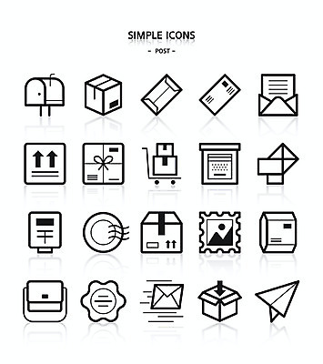 아이콘 포장 사람없음 도장 쪽지 수레 우체통 편지 우편물 종이비행기 배송 택배 심플아이콘 우표 서류박스 우체부가방 우편박스 2D아이콘 AI파일 가방 상자 카트 운송업 종이접기 파일형식 벡터