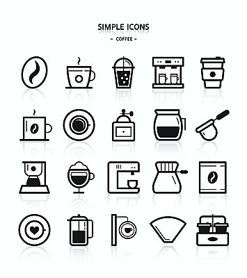 아이콘 커피 사람없음 카페 머그컵 원두 커피메이커 심플아이콘 테이크아웃 그라인더 아이스커피 계량컵 라떼 프라푸치노 2D아이콘 AI파일 음료 컵 상점 계량 커피용품 파일형식 벡터