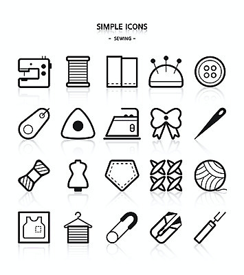 아이콘 리본 단추 가위 집게 사람없음 바늘 털실 실 수리 옷걸이 마네킹 바느질 스케치 천 재봉틀 바늘꽂이 심플아이콘 초크 다리미 지퍼 옷핀 2D아이콘 AI파일 문구용품 미술 가전제품 도구 직물 꽂이 파일형식 벡터