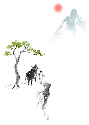 PSD 나무 한마리 응시 남자 어린이 잎 일러스트 캘리그라피 붓터치 휴식 산 뿔 한명 사람 소년 잔디 친구 태양 일출 계곡 나뭇가지 소 번짐 사색 소년한명만 국내일러스트 자연요소 식물 1 시선 컨셉 생각 포유류 관계 노을 남자한명만 소년만 파일형식 효과