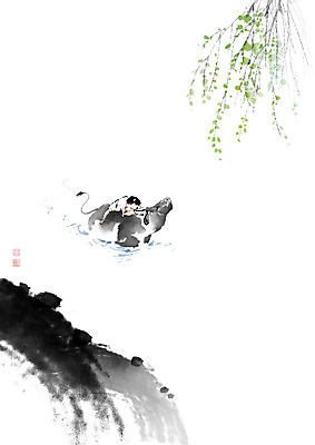 PSD 나무 한마리 남자 어린이 잎 일러스트 캘리그라피 붓터치 휴식 뿔 한명 사람 소년 친구 나뭇가지 개울 소 번짐 사색 소년한명만 국내일러스트 식물 1 컨셉 생각 포유류 관계 강 남자한명만 소년만 파일형식 효과