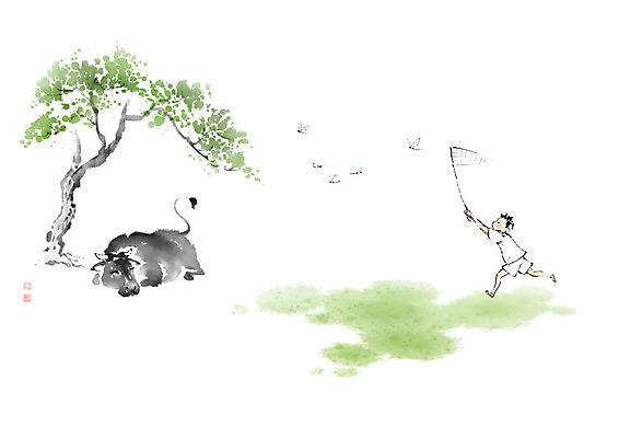PSD 나무 한마리 남자 어린이 잎 일러스트 캘리그라피 붓터치 휴식 한명 사람 소년 초원 친구 나뭇가지 소 번짐 사색 소년한명만 국내일러스트 식물 1 컨셉 생각 포유류 관계 남자한명만 소년만 파일형식 효과