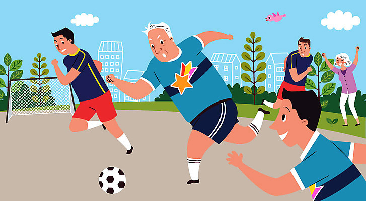 전신 나무 구름 여자 할아버지 노년 남자 할머니 일러스트 축구공 응원 조류 사람 여러명 상반신 성인 취미 건물 컬러풀 달리기 새싹 축구 축구장 골대 노노족 국내일러스트 AI파일 자연요소 식물 동물 라이프스타일 건축물 컬러 다수 공 축구용품 스포츠시설 모션 구기 신조어 파일형식 벡터