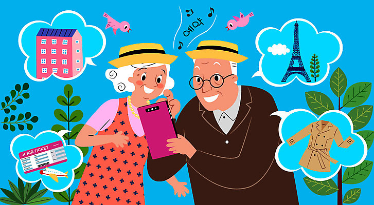 옷 여자 할아버지 노년 남자 할머니 말풍선 음표 일러스트 조류 비행기 들기 사람 상반신 취미 두명 스마트폰 정보 티켓 에펠탑 즐거움 검색 예약 여행준비 노인만 노노족 국내일러스트 AI파일 동물 라이프스타일 기호 감정 음악 여행 항공교통 모션 대중교통 성인 핸드폰 스마트기기 준비 파리 신조어 랜드마크 성인만 파일형식 벡터