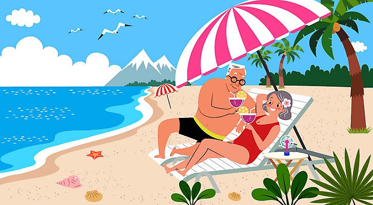 전신 여자 할아버지 노년 남자 할머니 음료 바다 일러스트 갈매기 휴가 조개 불가사리 사람 취미 두명 여름 야자수 파라솔 즐거움 휴양지 건배 노인만 노노족 국내일러스트 AI파일 나무 라이프스타일 계절 감정 조류 어패류 극피동물 성인 장소 신조어 성인만 파일형식 벡터