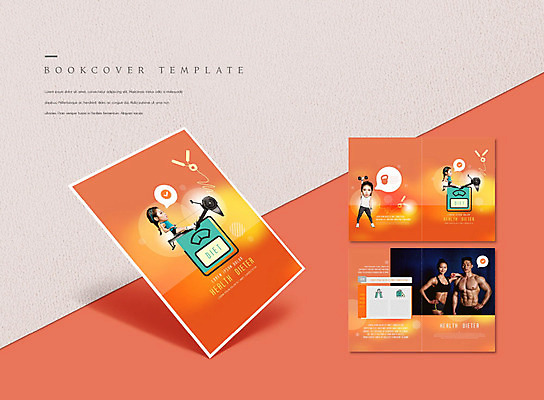 전신 PSD 템플릿 표지디자인 북디자인 출판디자인 여자 표지 남자 ZIP 내지 리플렛 다이어트 북커버 건강 들기 사람 팜플렛 여러명 20대 성인 운동 헬스 주황색 아령 한국인 로잉머신 성인만 이미지템플릿 컬러 다수 모션 동양인 청년 운동기구 파일형식