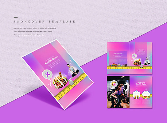 전신 PSD 템플릿 표지디자인 북디자인 출판디자인 여자 표지 ZIP 내지 리플렛 다이어트 북커버 패스트푸드 줄자 건강 저울 사람 팜플렛 20대 성인 세명 30대 보라색 헬스 한국인 햄버거 성인여자만 이미지템플릿 컬러 자 동양인 청년 장년 운동 인스턴트 여자만 성인만 파일형식
