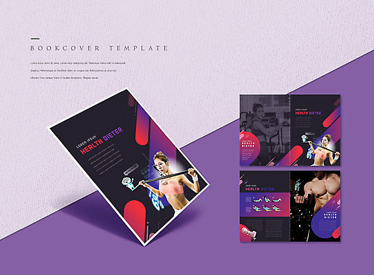 PSD 템플릿 표지디자인 북디자인 출판디자인 여자 표지 남자 ZIP 내지 리플렛 분홍색 다이어트 북커버 건강 한명 사람 팜플렛 상반신 20대 성인 세명 운동 헬스 한국인 렛풀다운 성인만 이미지템플릿 1 컬러 동양인 청년 파일형식