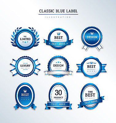 도형 리본 일러스트 프레임 사람없음 세트 라벨 원형 고급 타원형 클래식블루 국내일러스트 AI파일 컨셉 파란색 파일형식 벡터 트랜드컬러