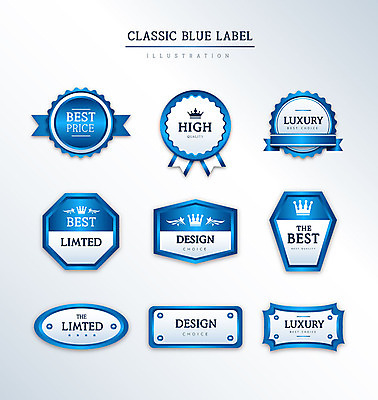 도형 일러스트 프레임 사람없음 세트 라벨 원형 고급 타원형 다각형 클래식블루 국내일러스트 AI파일 컨셉 파란색 파일형식 벡터 트랜드컬러