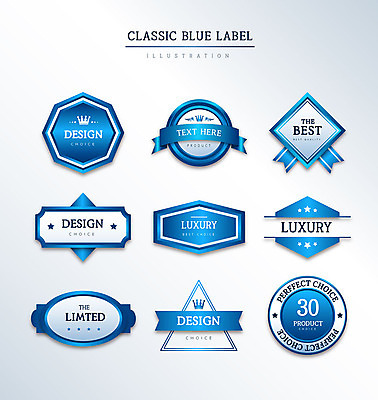 도형 리본 일러스트 프레임 사람없음 세트 라벨 사각형 원형 고급 삼각형 다각형 클래식블루 국내일러스트 AI파일 컨셉 파란색 파일형식 벡터 트랜드컬러