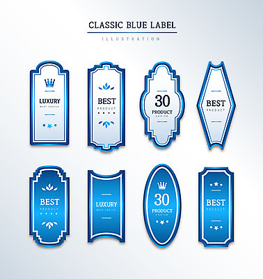 도형 일러스트 프레임 사람없음 세트 라벨 고급 다각형 클래식블루 국내일러스트 AI파일 컨셉 파란색 파일형식 벡터 트랜드컬러