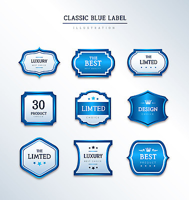 도형 일러스트 프레임 사람없음 세트 라벨 고급 다각형 클래식블루 국내일러스트 AI파일 컨셉 파란색 파일형식 벡터 트랜드컬러