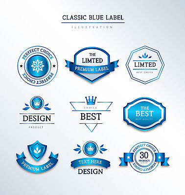 도형 리본 일러스트 프레임 사람없음 세트 라벨 원형 고급 삼각형 다각형 클래식블루 국내일러스트 AI파일 컨셉 파란색 파일형식 벡터 트랜드컬러