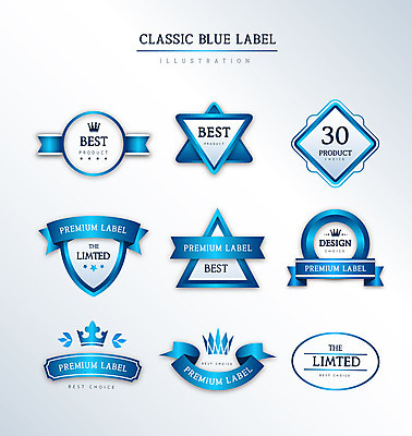 도형 리본 일러스트 프레임 사람없음 세트 라벨 원형 고급 삼각형 다각형 클래식블루 국내일러스트 AI파일 컨셉 파란색 파일형식 벡터 트랜드컬러