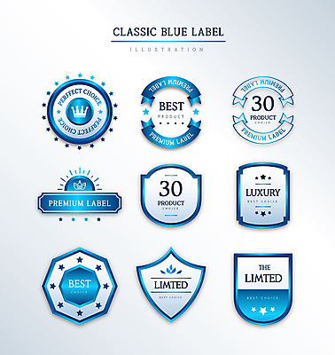 도형 리본 일러스트 프레임 사람없음 세트 라벨 원형 고급 다각형 클래식블루 국내일러스트 AI파일 컨셉 파란색 파일형식 벡터 트랜드컬러