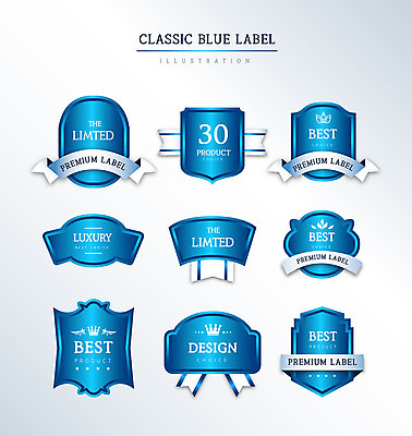 도형 리본 일러스트 프레임 사람없음 세트 라벨 고급 타원형 다각형 클래식블루 국내일러스트 AI파일 컨셉 파란색 원형 파일형식 벡터 트랜드컬러