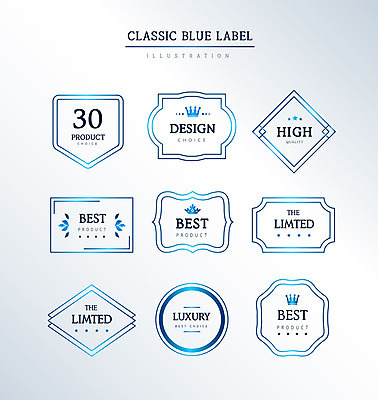 도형 선 일러스트 프레임 사람없음 세트 라벨 원형 고급 다각형 클래식블루 국내일러스트 AI파일 컨셉 파란색 파일형식 벡터 트랜드컬러