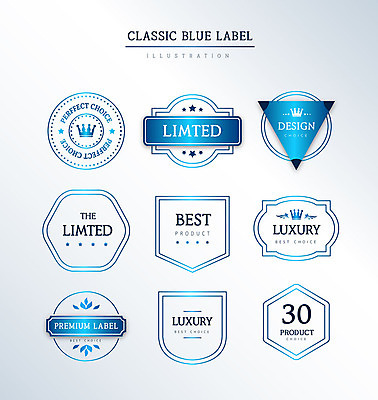 도형 선 일러스트 프레임 사람없음 세트 라벨 원형 고급 다각형 클래식블루 국내일러스트 AI파일 컨셉 파란색 파일형식 벡터 트랜드컬러