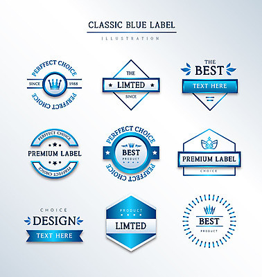 도형 선 일러스트 프레임 사람없음 세트 라벨 원형 고급 다각형 클래식블루 국내일러스트 AI파일 컨셉 파란색 파일형식 벡터 트랜드컬러