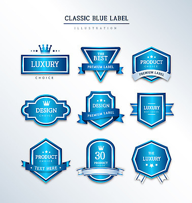 도형 리본 일러스트 프레임 사람없음 세트 라벨 고급 삼각형 다각형 클래식블루 국내일러스트 AI파일 컨셉 파란색 파일형식 벡터 트랜드컬러