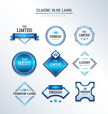 도형 선 일러스트 프레임 사람없음 세트 라벨 원형 고급 다각형 클래식블루 국내일러스트 AI파일 컨셉 파란색 파일형식 벡터 트랜드컬러