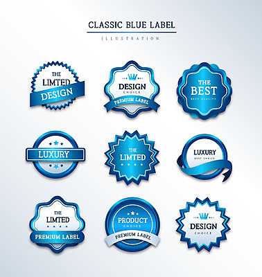 도형 리본 일러스트 프레임 사람없음 세트 라벨 원형 고급 다각형 클래식블루 국내일러스트 AI파일 컨셉 파란색 파일형식 벡터 트랜드컬러