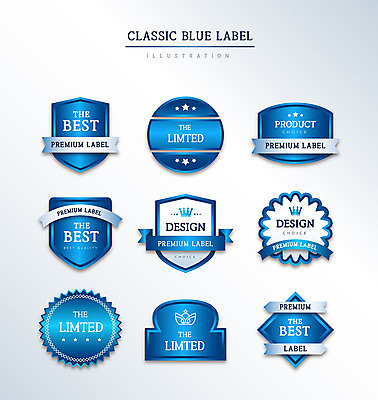 도형 리본 일러스트 프레임 사람없음 세트 라벨 원형 고급 타원형 다각형 클래식블루 국내일러스트 AI파일 컨셉 파란색 파일형식 벡터 트랜드컬러