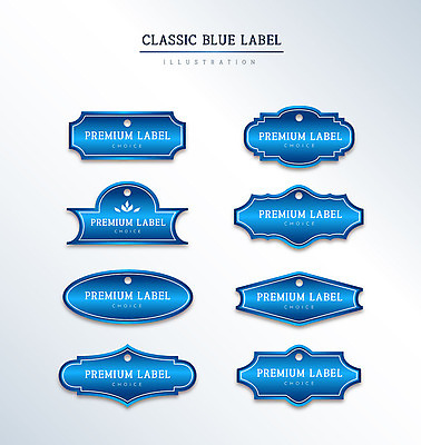 도형 일러스트 프레임 사람없음 세트 라벨 고급 다각형 클래식블루 국내일러스트 AI파일 컨셉 파란색 파일형식 벡터 트랜드컬러