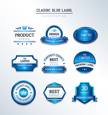 도형 일러스트 프레임 사람없음 세트 라벨 원형 고급 다각형 클래식블루 국내일러스트 AI파일 컨셉 파란색 파일형식 벡터 트랜드컬러