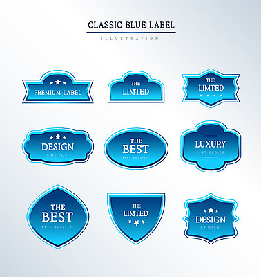 도형 일러스트 프레임 사람없음 세트 라벨 고급 다각형 클래식블루 국내일러스트 AI파일 컨셉 파란색 파일형식 벡터 트랜드컬러