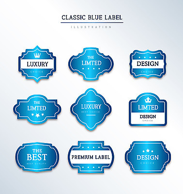 도형 일러스트 프레임 사람없음 세트 라벨 고급 다각형 클래식블루 국내일러스트 AI파일 컨셉 파란색 파일형식 벡터 트랜드컬러