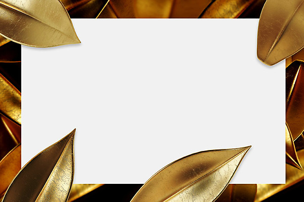 PSD 식물 편집이미지 백그라운드 잎 나뭇잎 사각프레임 프레임 사람없음 3D 금속 금색 황금 금박 이미지편집 편집3D 컬러 재질 사각형 디지털합성 파일형식