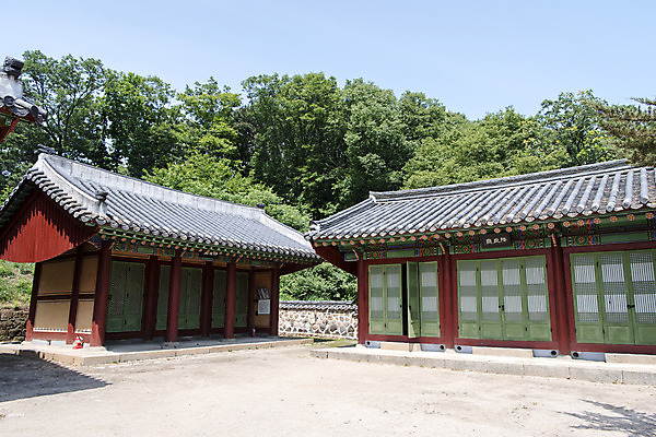 포토 JPG 주간 나무 한국전통 여행 유적지 풍경 사람없음 야외 관광지 세계문화유산 문화재 역사 한국사 조선시대 연천 숭의전 국내포토 자연요소 식물 전통 고건축 한국 경기도 사당 파일형식