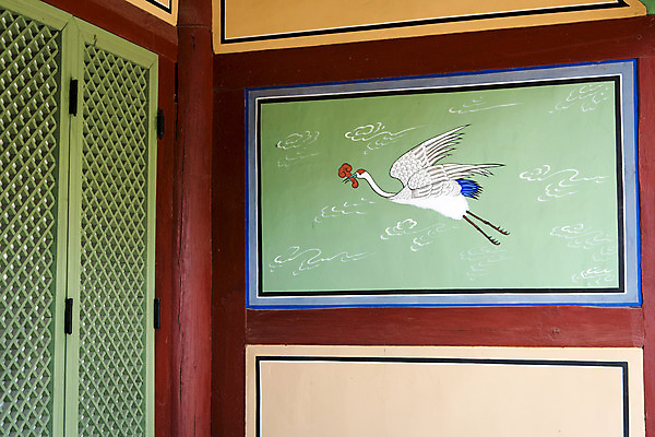 포토 JPG 주간 한국전통 여행 유적지 풍경 사람없음 야외 관광지 세계문화유산 문화재 역사 한국사 조선시대 벽화 연천 숭의전 국내포토 자연요소 전통 고건축 한국 그림 경기도 사당 파일형식