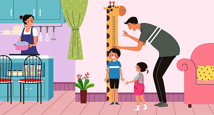 전신 여자 남자 딸 화분 아들 어린이 거실 의자 일러스트 가족 엄마 자 여러명 성인 소파 주방 자녀 아빠 냄비 키재기 국내일러스트 AI파일 가구 다수 관계 문구용품 사람 솥 측정 키_신체 파일형식 벡터