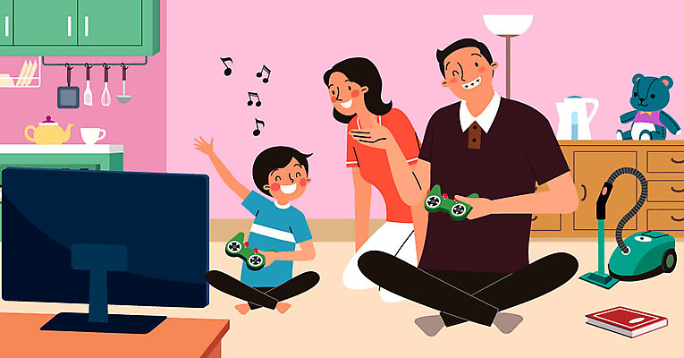 전신 그릇 여자 남자 어린이 가구 음표 일러스트 가족 엄마 주전자 선반 성인 책 세명 텔레비전 곰인형 게임 자녀 스탠드 아빠 게임기 즐거움 청소기 국내일러스트 AI파일 식기 기호 감정 음악 인형 생활용품 관계 놀이 주방용품 조명 사람 전자제품 청소도구 파일형식 벡터