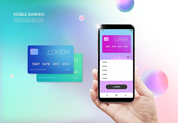 PSD 편집이미지 손 모바일 한손 들기 사람 신체부위 금융 경제 스마트폰 컬러풀 신용카드 결제 모바일뱅킹 핀테크 이미지편집 컬러 모션 핸드폰 스마트기기 뱅킹 파일형식