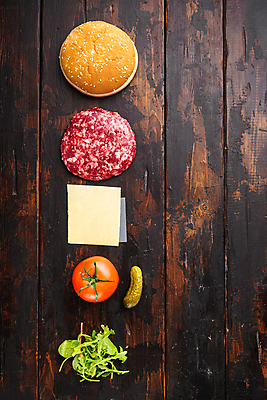 포토 JPG 해외이미지 토마토 식재료 치즈 패스트푸드 육류 사람없음 햄버거 상추 준비 패티 플랫레이 해외포토 채소 유제품 플랫 인스턴트 파일형식 이미지허브