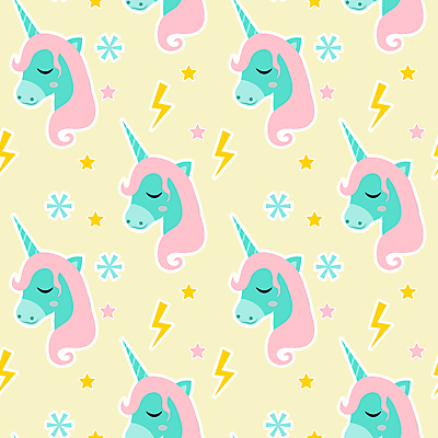 JPG 해외이미지 별 백그라운드 패턴 일러스트 사람없음 귀여움 눈감음 번개모양 유니콘 파스텔톤 해외일러스트 자연요소 모양 컬러 컨셉 무늬 모션 번개 파일형식 이미지허브