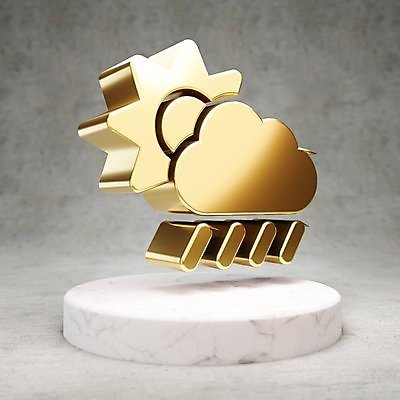 JPG 해외이미지 일러스트 날씨 사람없음 태양 3D 디지털 금색 황금 심볼 광택 비구름 흐림 해외일러스트 자연요소 컬러 디지털합성 먹구름 파일형식 구름_자연 이미지허브