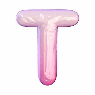 포토 JPG 해외이미지 분홍색 타이포그라피 사람없음 3D 입체 풍선 T 해외포토 문자 알파벳 컬러 디지털합성 파일형식 이미지허브