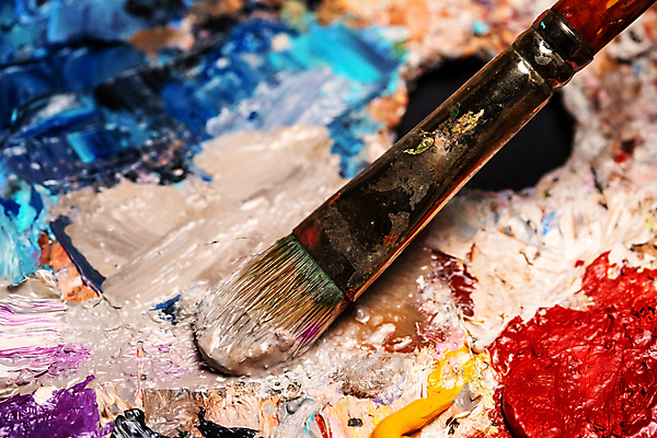 포토 JPG 해외이미지 미술 근접촬영 사람없음 붓 얼룩 팔레트 해외포토 뷰포인트 문화예술 파일형식 이미지허브