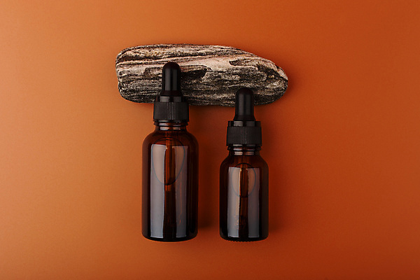 포토 JPG 해외이미지 실내 사람없음 화장품 스킨케어 공병 목업 갈색배경 해외포토 백그라운드 내부 뷰티 갈색 병_담는 파일형식 이미지허브