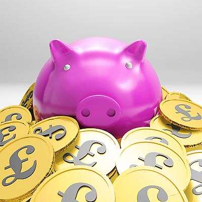 포토 JPG 해외이미지 실내 사람없음 금융 경제 3D 동전 돼지저금통 가득함 금화 파운드 해외포토 돈 내부 저금통 황금 디지털합성 파일형식 이미지허브